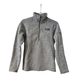 Patagonia Better Sweater 1/2 Zip Womens S Pullover Fleece Heathered Gray READ